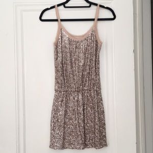 Rebecca Taylor Rose Gold Sequin Dress Size 0